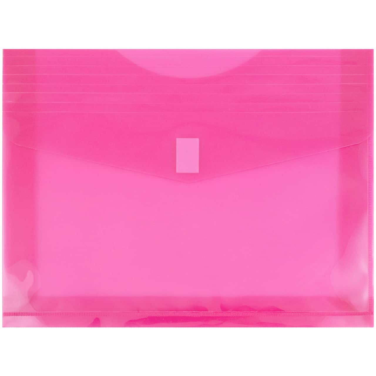 JAM Paper 9.75" x 13" Plastic Hook & Loop Closure Envelopes, 12ct.
